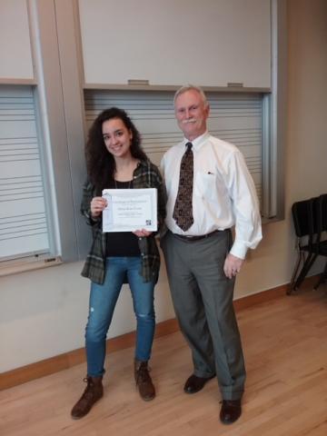 Maria with Uri Ayn Rovner, Vice President for Student Activities