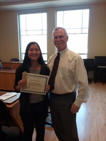 Sophie with Uri Ayn Rovner, Vice President for Student Activities